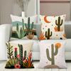 Cactus Patterned Cushions For Home Decor Stylish Polyester Pillowcase, Sofa Decorative Cushion Cov Headboard Pillow