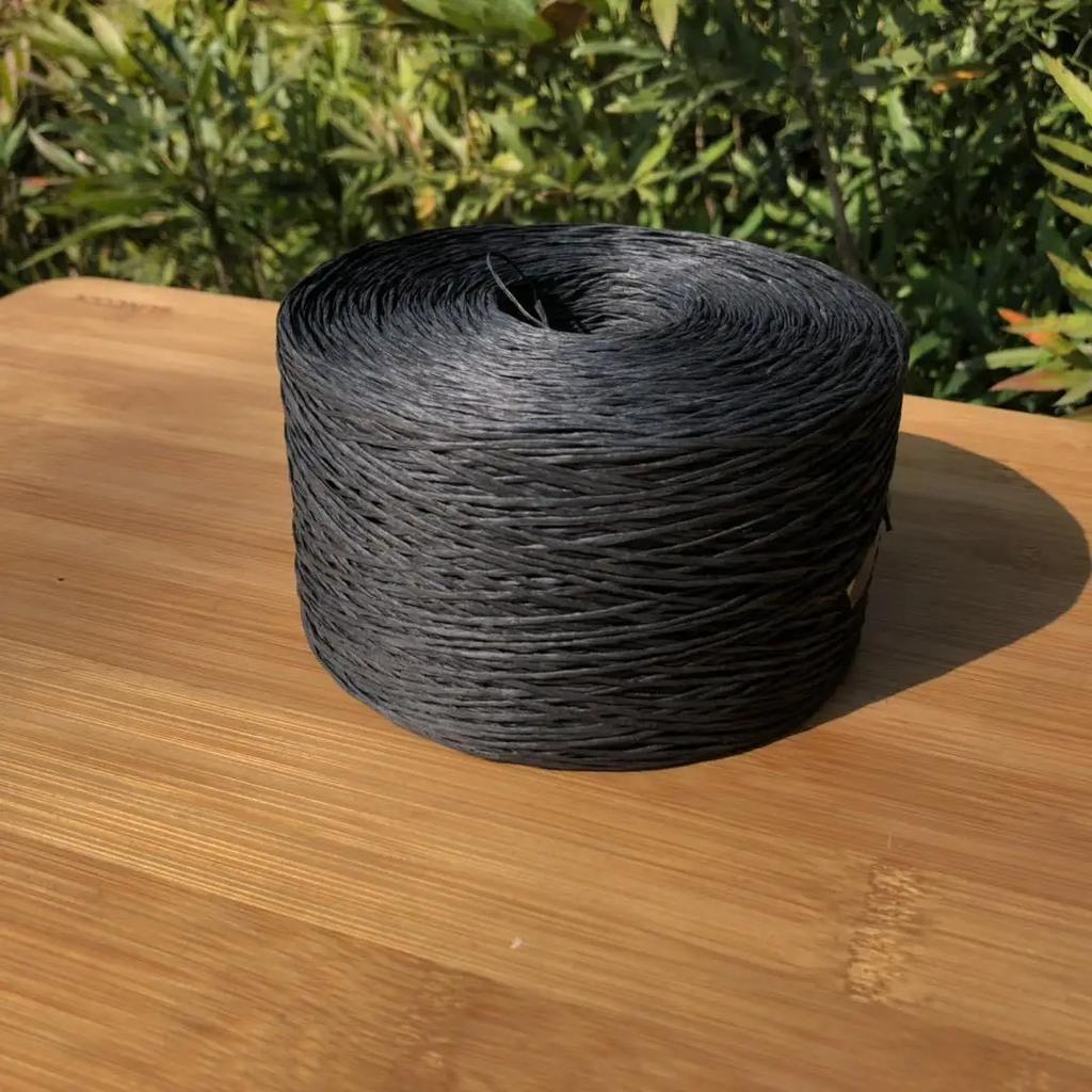 250g Fine Flat Raffia Yarn Wearable Soft Cotton Straw Thread for Hand Knitting Hats Handbags Summer Beach Craft Diy