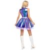 Vestito Tutù da Donna per Disco Bar Scollo a V con Revers Senza Maniche Aderente in Vita Orlo A-line Strati di Tulle Metallizzato Lucido Mini per Night Club Palco Danza