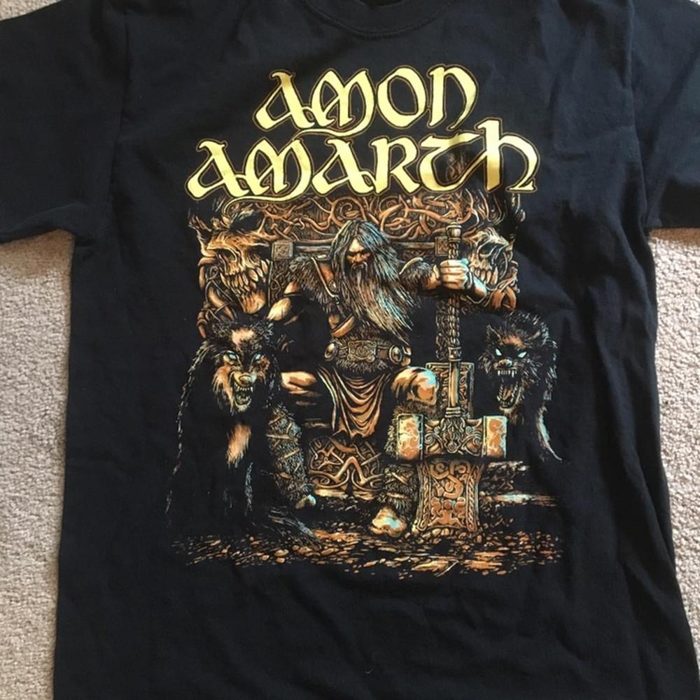 Amon Amarth Band Live On Stage Black T-Shirt Cotton Unisex SU032 Unisex T-Shirt