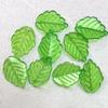 18x24mm Transparent Green Leaf Petal Beads for DIY Crafting and Beading