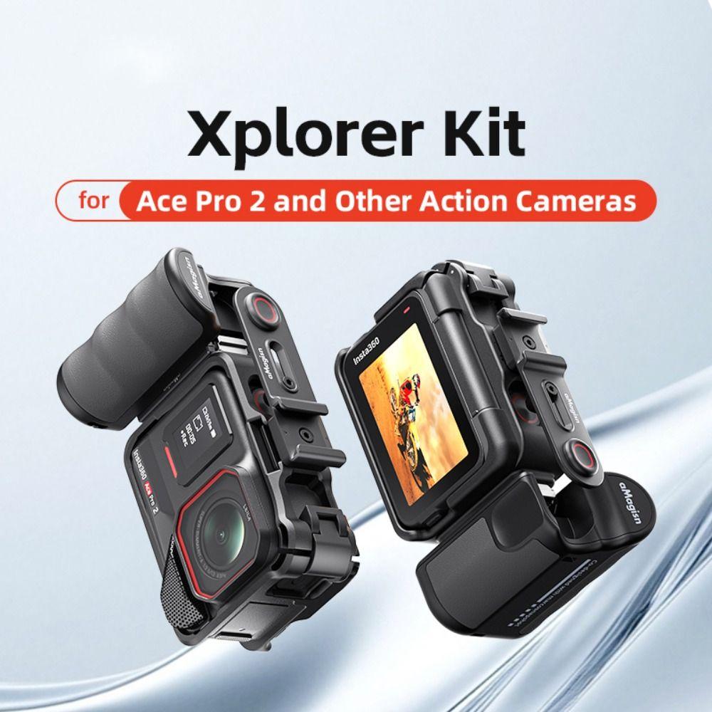 Shutter Button StreetGrip Vlog Holder for DJI Action/Insta360 Ace Pro Camera Accessories