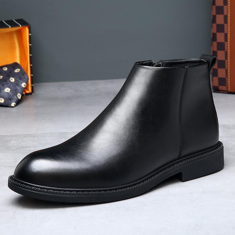 Martin 2025 Herren Atmungsaktive Vielseitige Leder High-Top Stiefel - Formell/Casual Echtleder mit Samtfutter