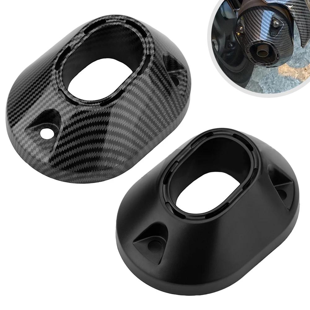 Motorrad Schalldämpfer Spitze Abdeckung Glänzend Carbon Auspuff Spitze Garnieren Zubehör für Honda Klicken 160 ABS Protector Flucht Moto