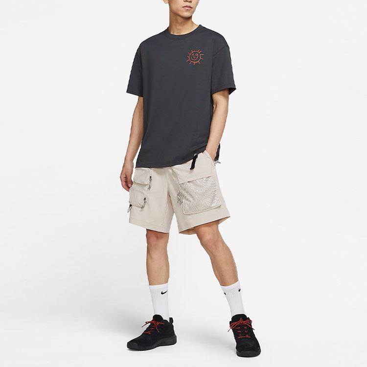 Nike ACG Series Sunshine Smile Logo Round Neck Breathable Short Sleeve T-Shirt Men Tops Grey DD8806-070