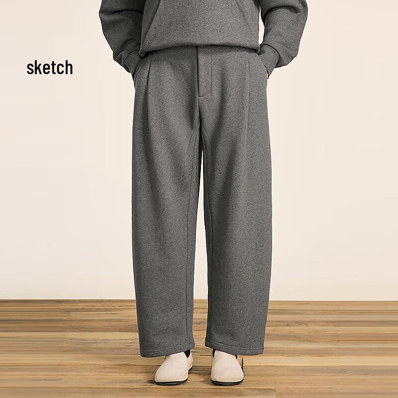 

CROQUIS Men s 2025 Spring Loose Curved Sweatpants XL