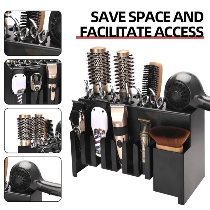 Hair Scissors Storage Rack Hairdresser Tool Holder Anti Slip Design Multi Slot Scissors Box Organizer