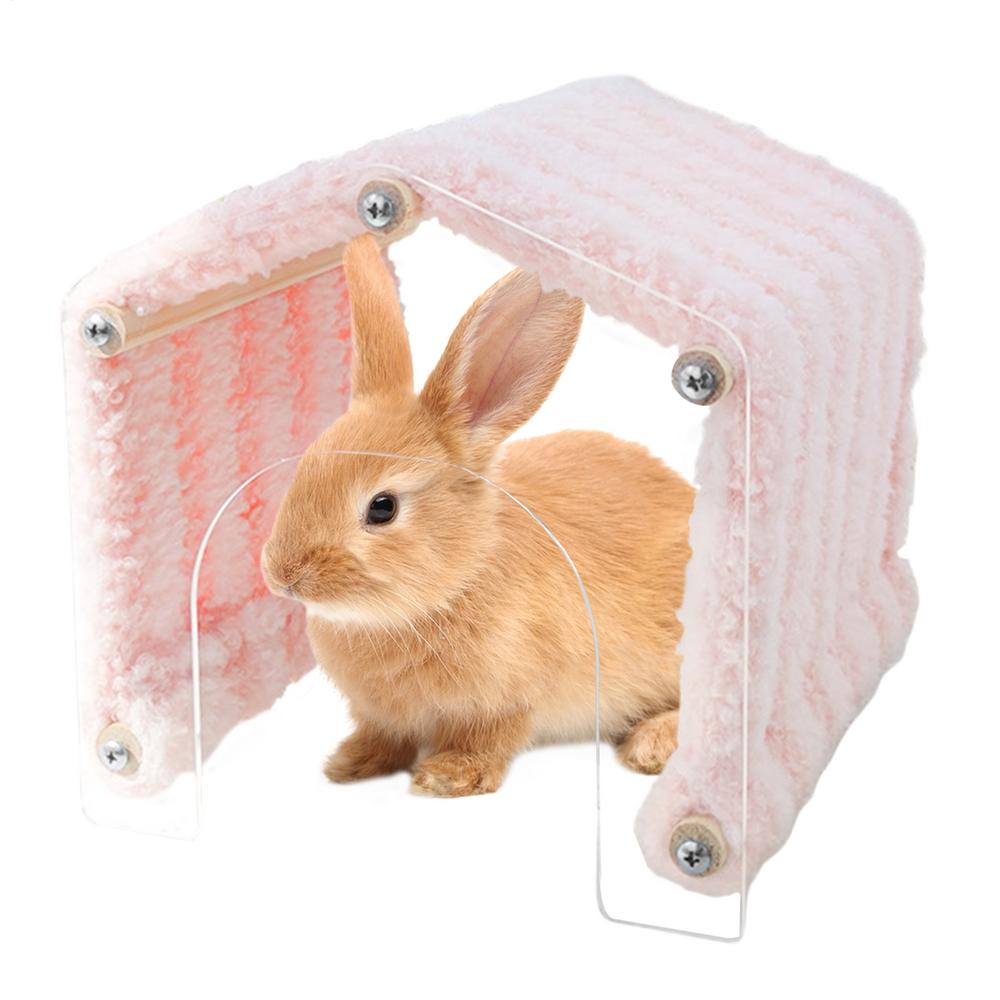 Chinchilla Tunnel Soft Plush Habitat House Decoration Small Pet Habitat With Detachable Door For Hedgehog Chinchilla Hamster