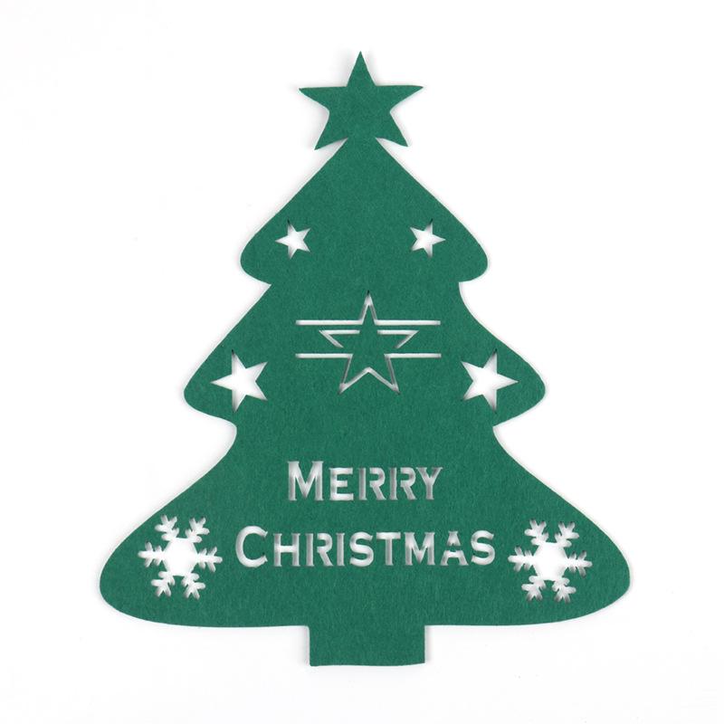 Kalligraphie Pinsel Filz Weihnachtsbaum Besteck Deko Set