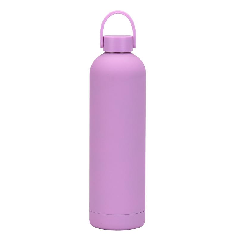 1000 ml doppelwandige Edelstahl-Thermoskanne mit tragbarem Griff für den Außenbereich, einfache Sport-Wasserflasche mit kleiner Öffnung