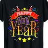 Happy New Year Graphic Tshirt For Men Plus Size Soft Breathable Round Neck New Year Party Tee