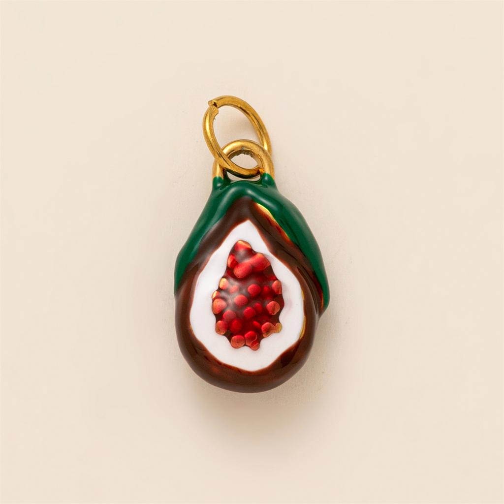 Stainless Steel Niche Fresh Fruit Pendant Accessories, Papaya and Mango Handmade DIY Accessories