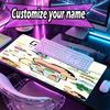 Custom Name Personalized Crayon Shin Pattern Mousepad, Laptop PC Desk Mat, Decorative Desk Mat for Home Keyboard Pad Gift