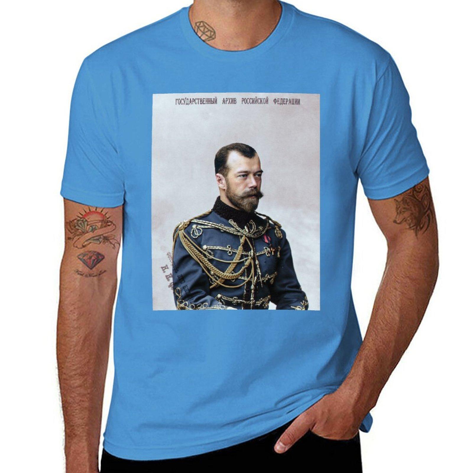 

Tsar Nicholas II last Russian emperor 18941917 TShirt boys animal print anime boys whites Short sleeve tee men clothes S