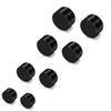 1 Pair 6-12mm Black Stainless Steel Hypoallergenic Magnetic Fake Gauges Earring Studs for Men Women Non Pierced Earrings