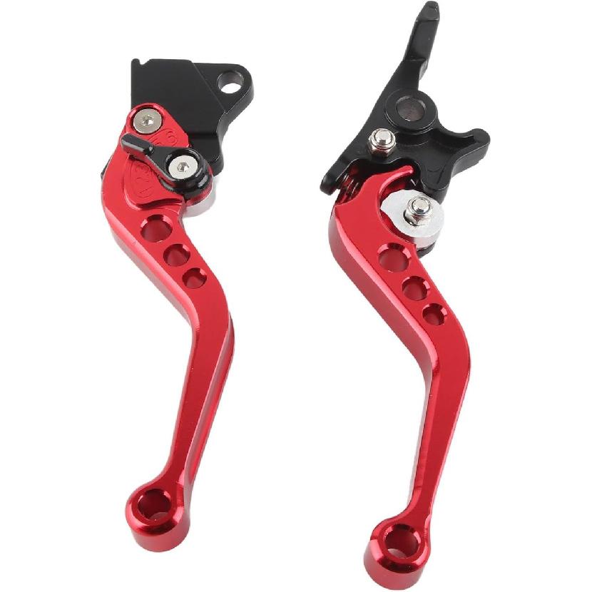 

1 Pair 78 Clutch Brake Handle Levers, Keenso Universal Motorcycle Handlebar Grips 22mm (Gold) червоний