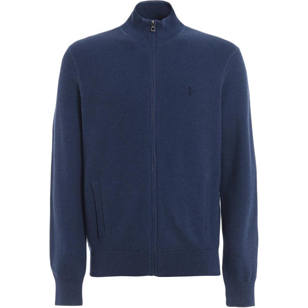 Polo Ralph Lauren Embroidered Pony Full-Zip Textured Knit Sweater Men Sweater 710936906-001