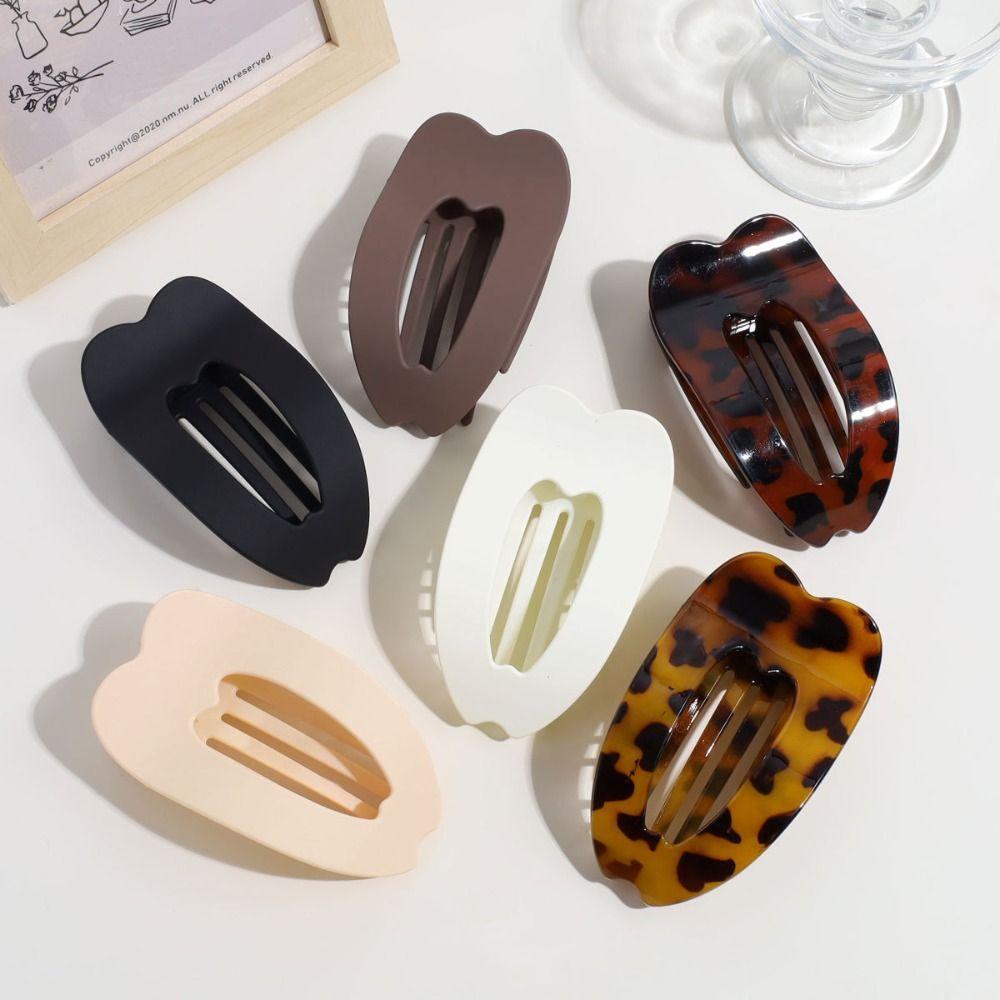 Matte Hair Claws Oval Hairpin Korean Style Barrettes  Women