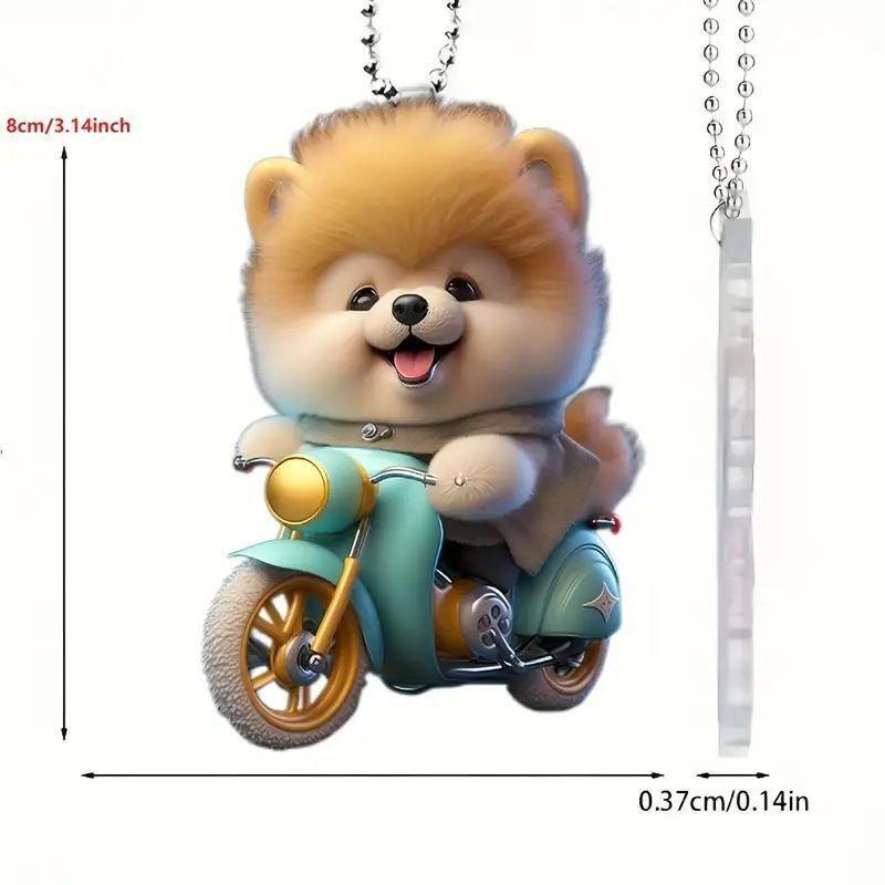 Acrylic Dog Whimsical Hanging Ornament For Christmas Cheer In Your Interior Car