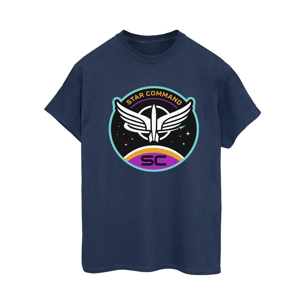 Disney Womens/Ladies Lightyear Star Command Circle Cotton Boyfriend T-Shirt
