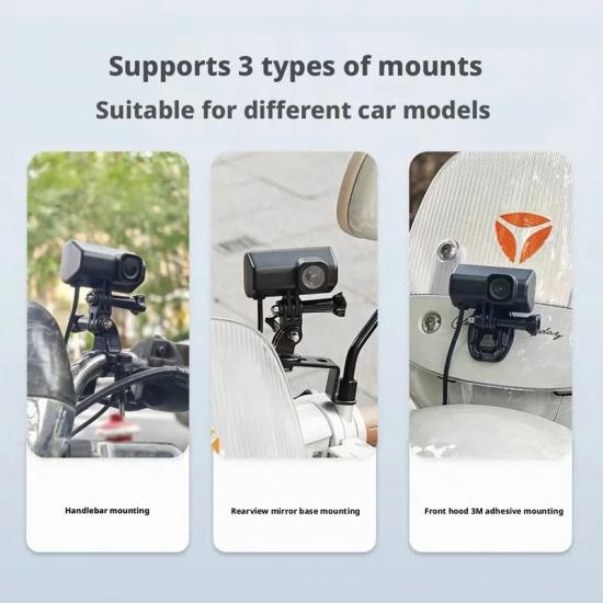 1080P Full HD Motorcycle Dash Cam Built-in WiFi IP66 Waterproof Shockproof Professional Riding Safety Recorder