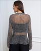 Loose Long Sleeve Hollow Thin Knitted Sun  Blouse Top For Women