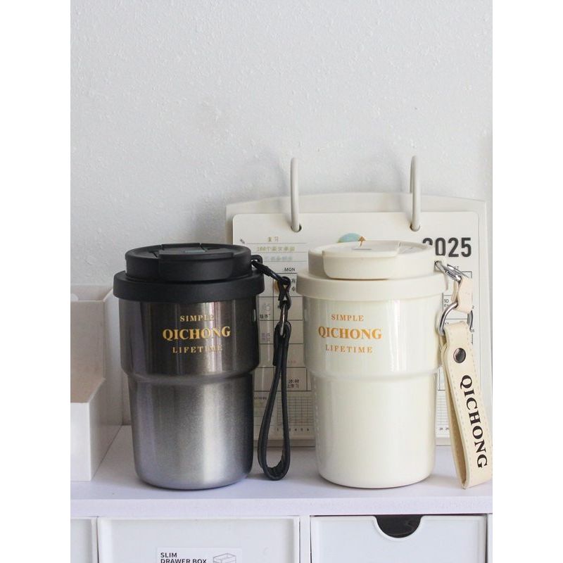 Large-Capacity Thermos Cup for Women, Good-Looking Ice Cup, Portable Car Coffee Cup, Outdoor Sports Water Bottle, Tea Cup