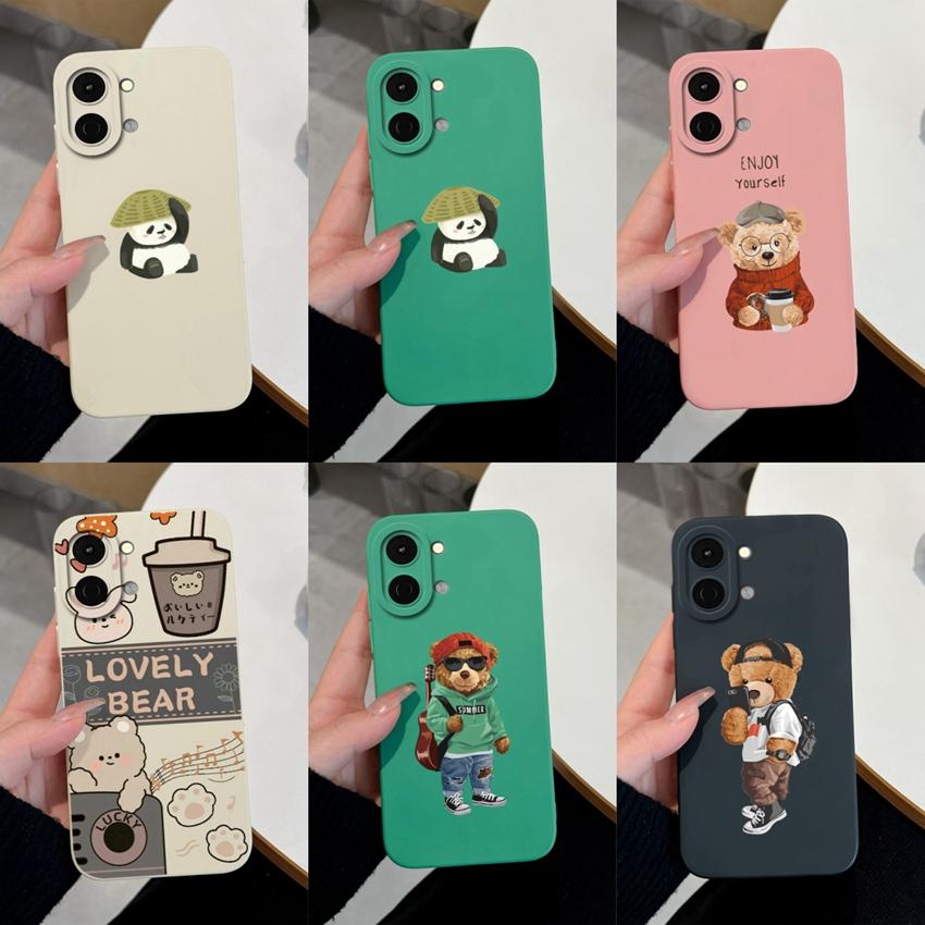 Pour Tecno Spark Go 3 2 1S 40C 30 40 Pova 7 Ultra Pro Neo Coque de Téléphone Ours Panda Câlin Coque Premium Silicone Liquide Souple Léger Coque antichoc