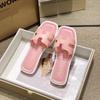 Korean-Style Square Toe Summer Flip-Flops for Women and Kids: Fashionable Outdoor Beach Sandals
