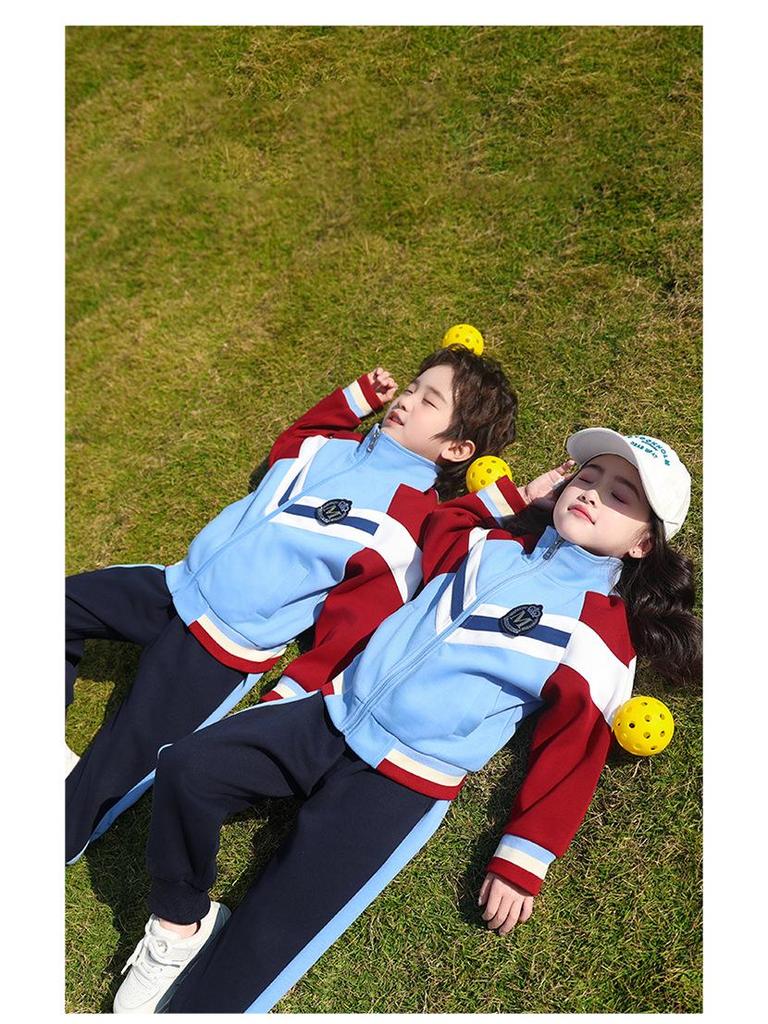First Grade Primary School Uniform: Spring-Autumn Sports 3-Piece Set for Kindergarten