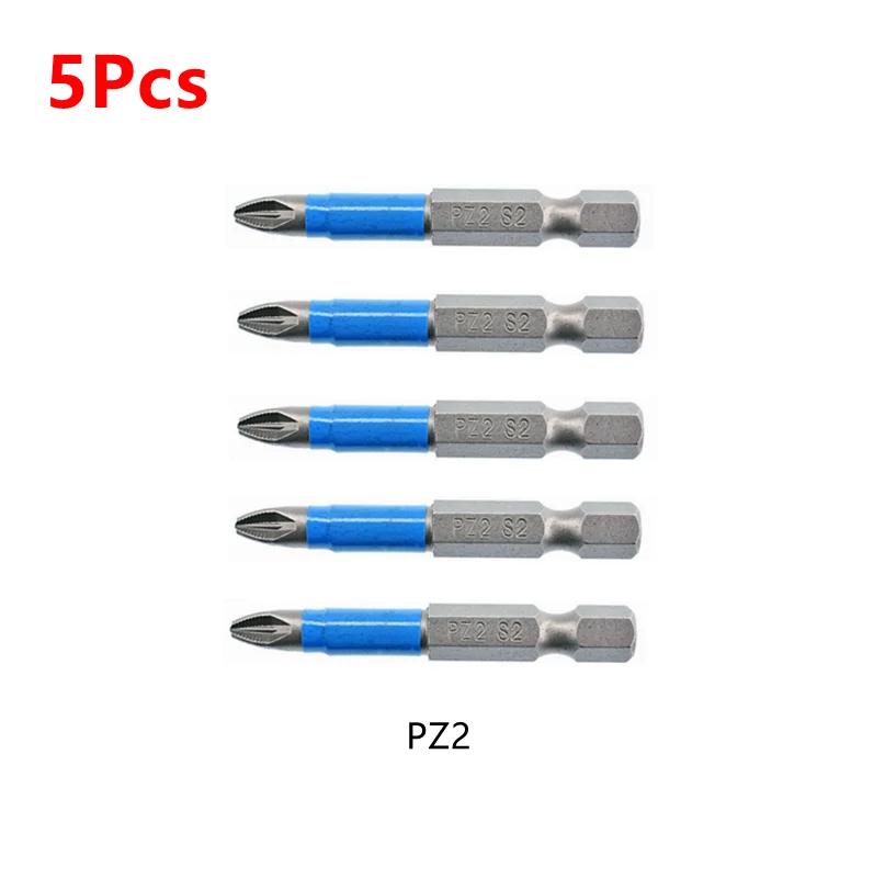 PH1 PH2 PH3 PZ1 PZ2 PZ3 50mm Magnetic Batch Head S2 Hexagonal Handle Anti Slip Drill Screw Electric Screwdriver Set Bits