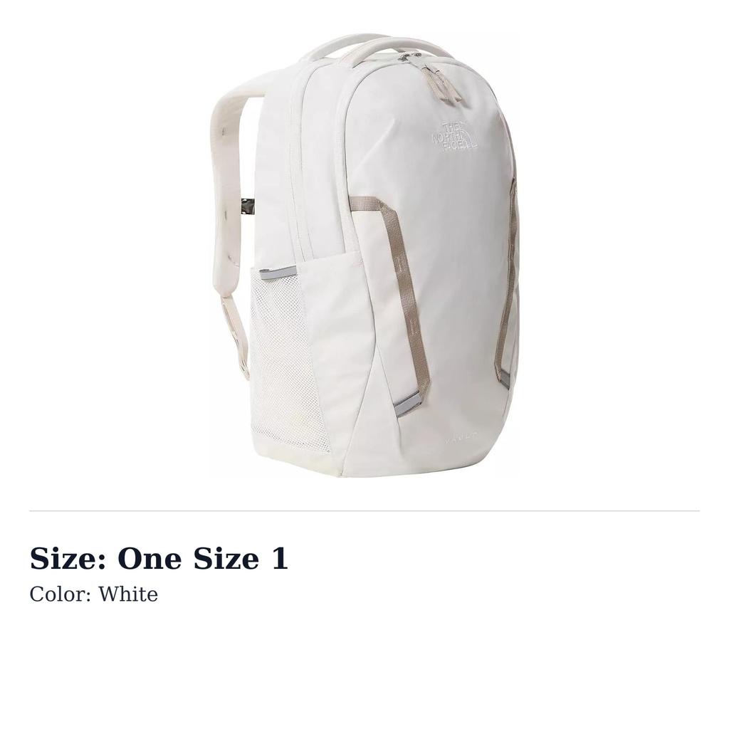 The North Face 21.5L Outdoor Bags Recycled Polyester White Women's NF0A3VY3228