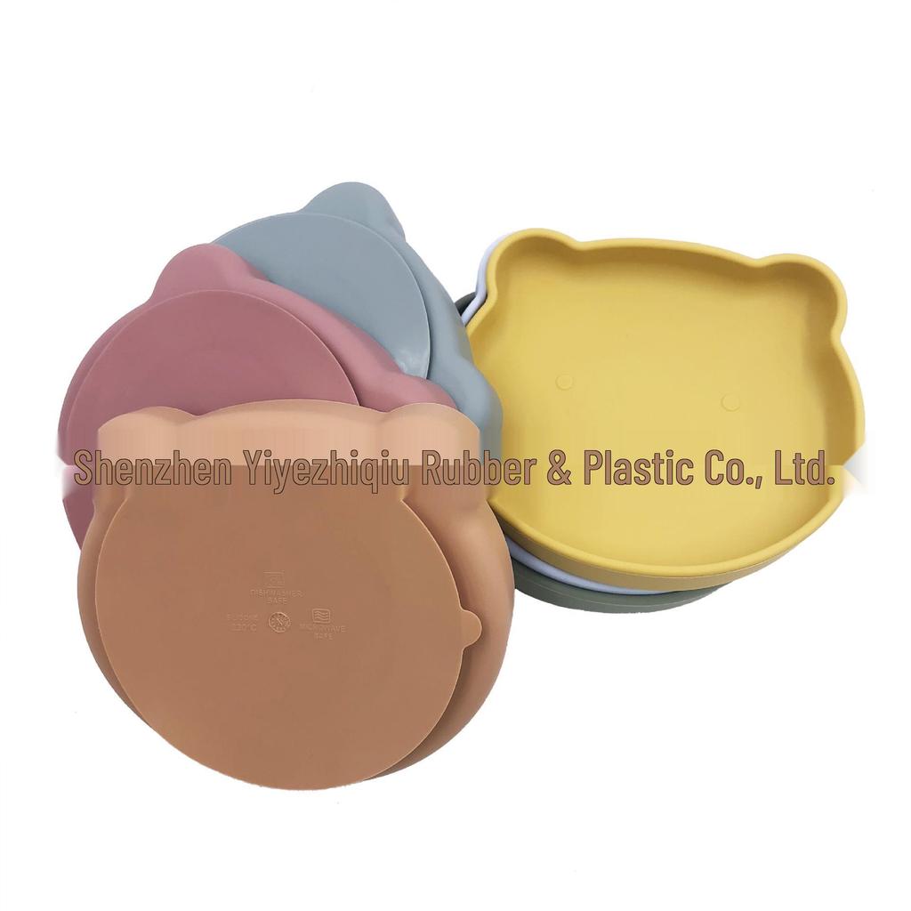 New Silicone Baby Plate Set - Anti-Fall Children's Feeding Tableware