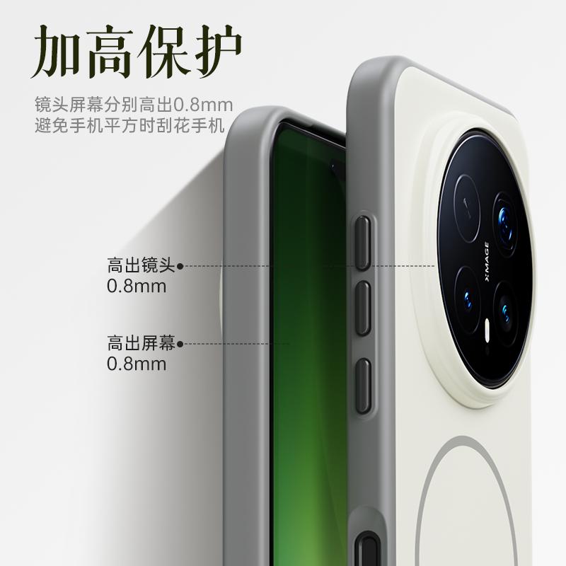 Für Honor Magic8 und Magic 8 Pro Hülle Magsafe Matt Babyhaut Touch-Oberfläche Anti-Fingerabdruck Robuste Hybrid-Hülle Cover