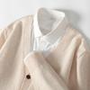 Herren V-Ausschnitt Strickjacke aus 100% Wolle - Warm, Lässig, Lockere Passform für Herbst/Winter
