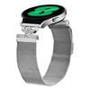 Watch Band For Samsung Galaxy Watch3 41mm/Watch Active2 40mm 44mm Silver Milanese Stainless Steel Strap D-Shape Rhinestones Decor