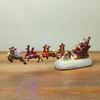 Weihnachtsmann Rentier zieht Wagen Leuchtende Dekorationen Weihnachtsfiguren Neujahrsgeschenk