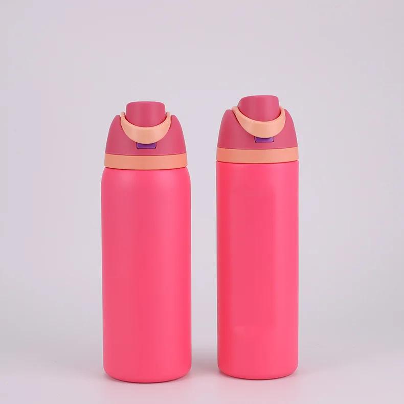 

Фруктовая термокружка Двойная питьевая 304 Нержавеющая сталь Термобутылка Ручка Портативная Спортивная бутылка для воды Соломинка Автомобильная кружка 16oz 1pcs розы красного