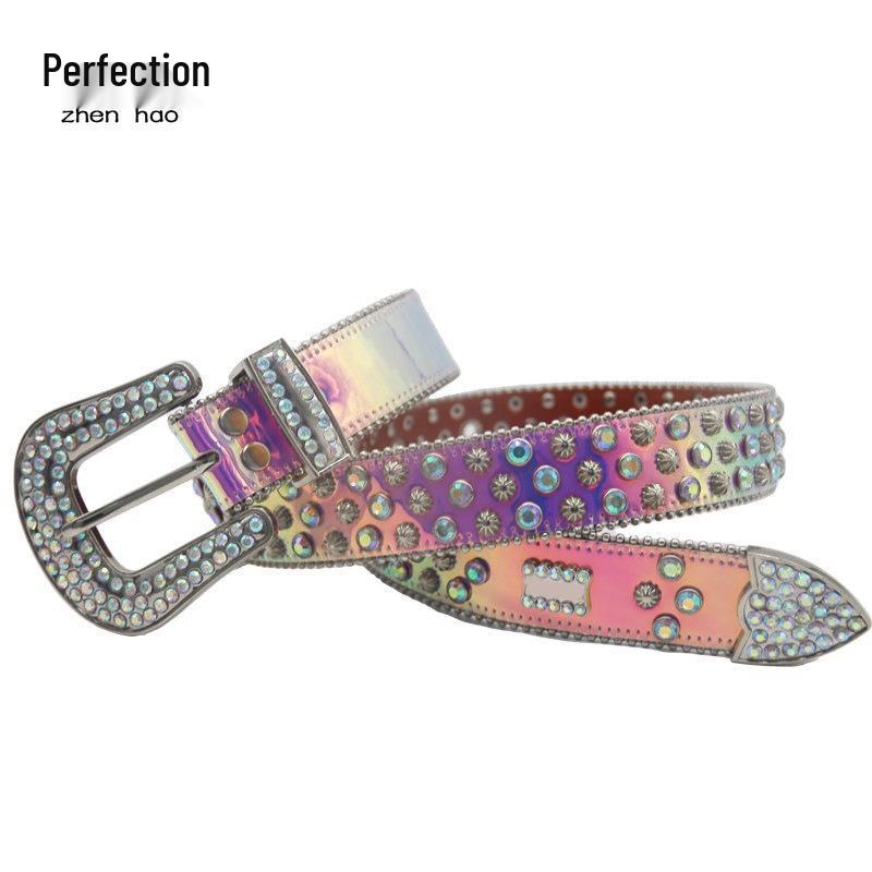 Unisex Rhinestone Belt: Personalized Hip-Hop Punk Style with Beads – Trendy European & American Fashion Waistband