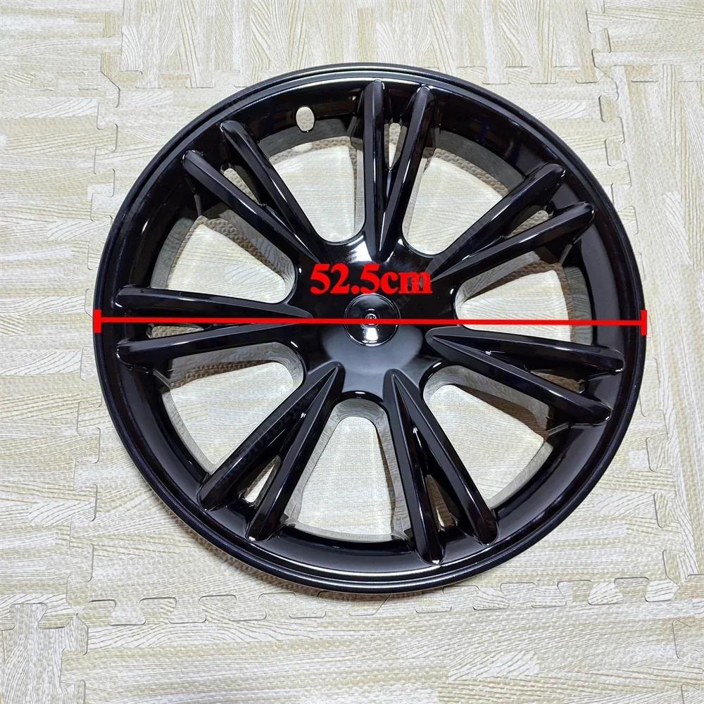 4PCS 19 Inch Wheel Caps Hub Cap Performance Automobile Replacemen Full Rim Cover Accessories For Tesla Model Y 2020-2024 Black