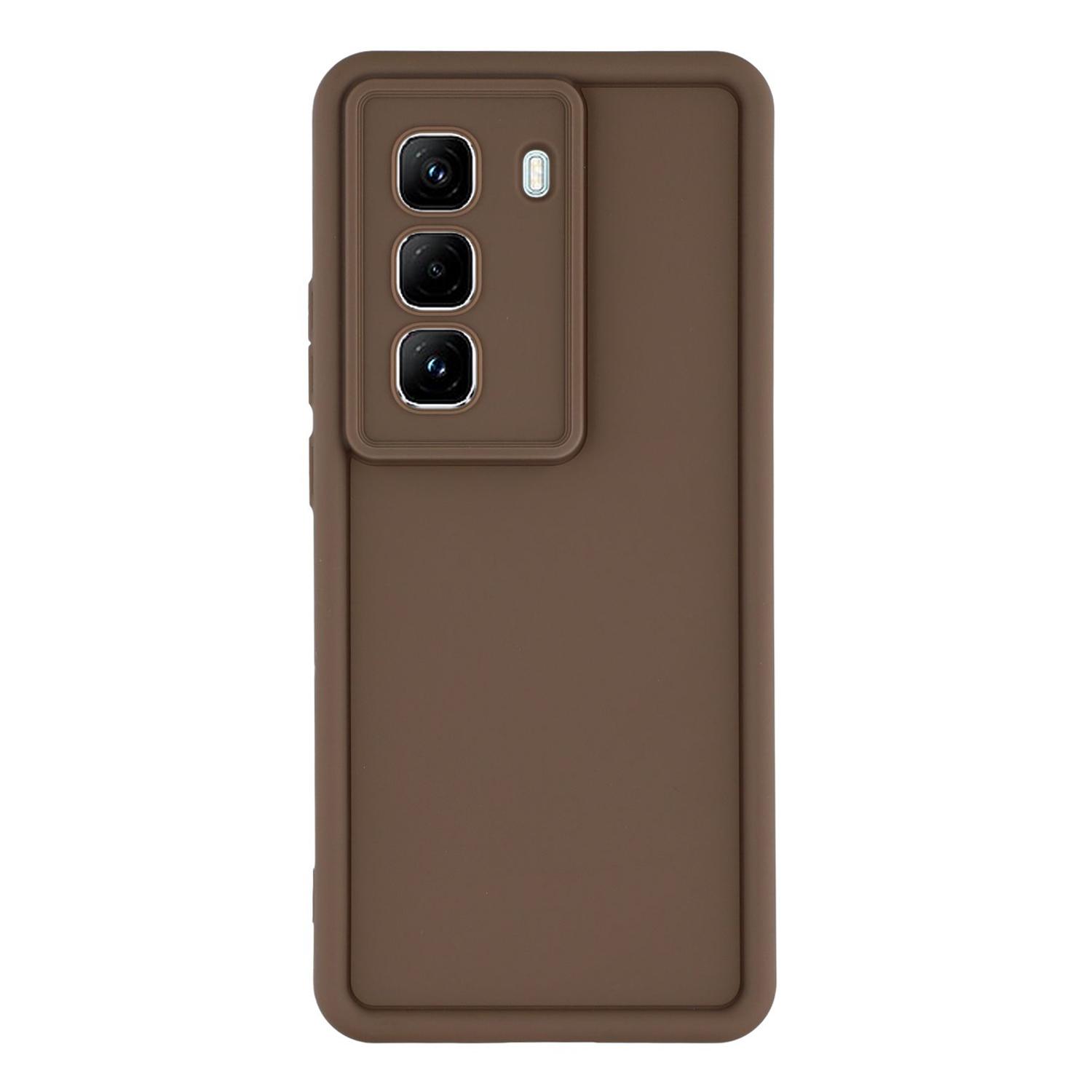 

Для Infinix Hot 50 Pro+ 4G Чохол Рифлений Дизайн TPU Протиковзкий Чохол для Телефону Brown