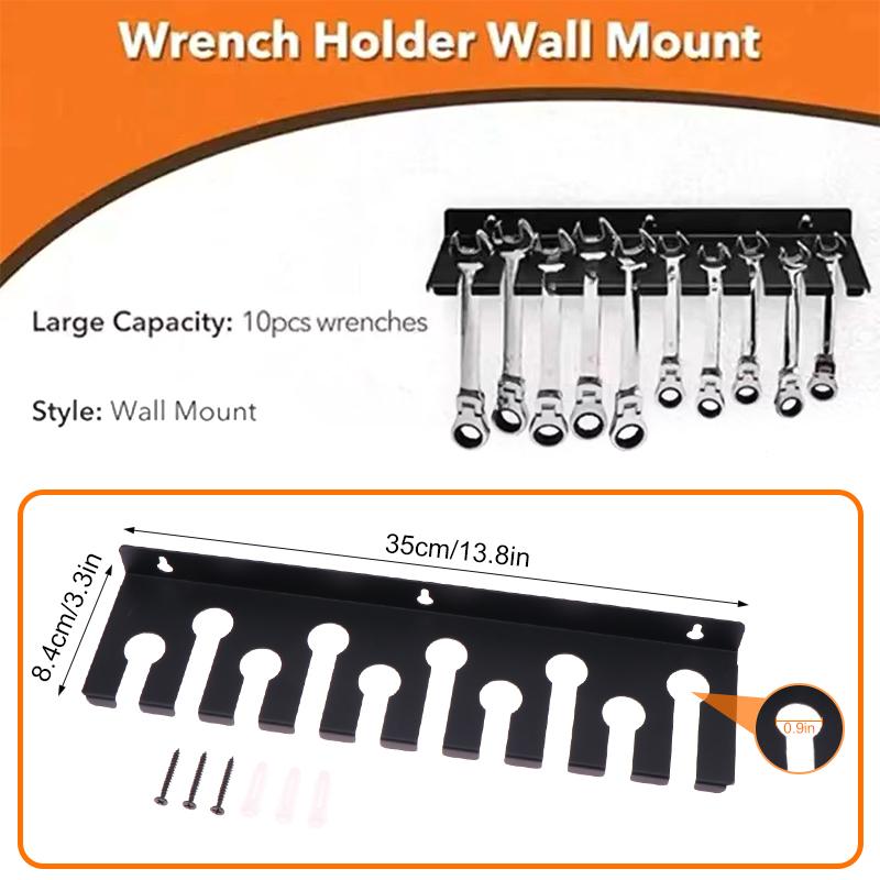 Screwdriver Wrench Angle Grinder Holder Wall Mount Bracket Maintenance Worker Electrician Tools Storage Rack