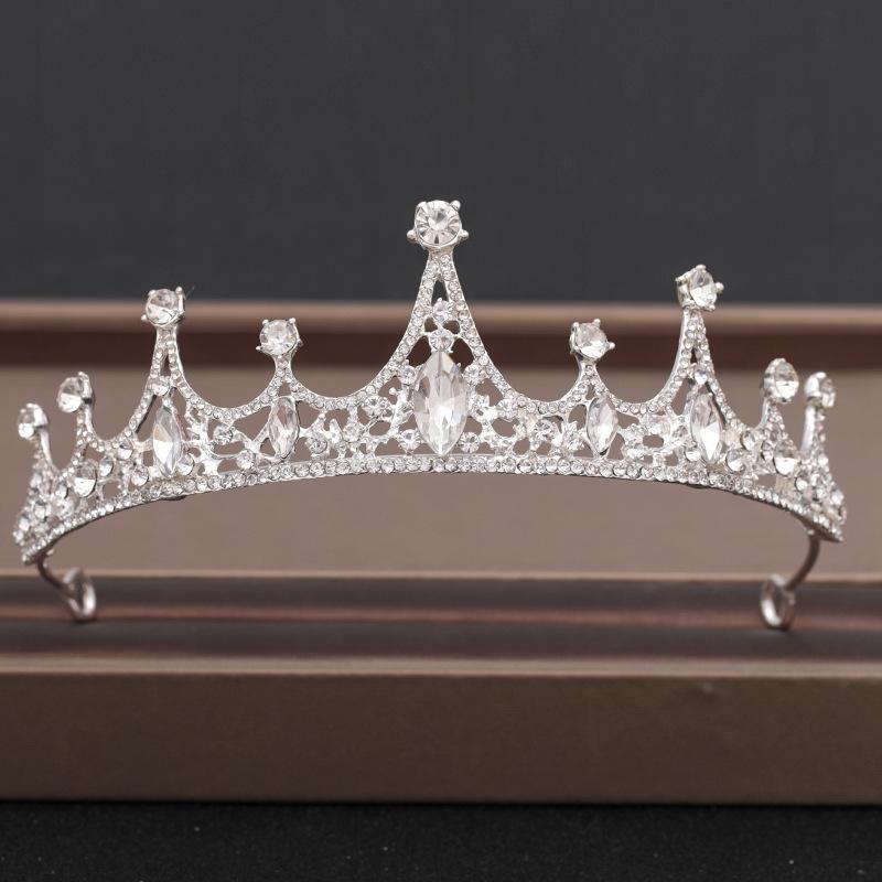 DIEZI Elegant Luxury Girls Crystal Bridal Tiara Crown Birthday Party New Fashion Bride Queen Headbands Hair Jewelry Accessories