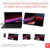 Verbatim Portable Touchscreen Monitor, 17.3-inch, USB-C HDMI, Full HD 1080p IPS Display, Metal Housing, Adjustable Kickstand, for Laptops and Gaming C