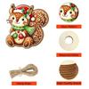 Gingerbread Animal Wooden Ornaments Cookie-Inspired Christmas Tree Hanging Pendants Festive Party Decoration