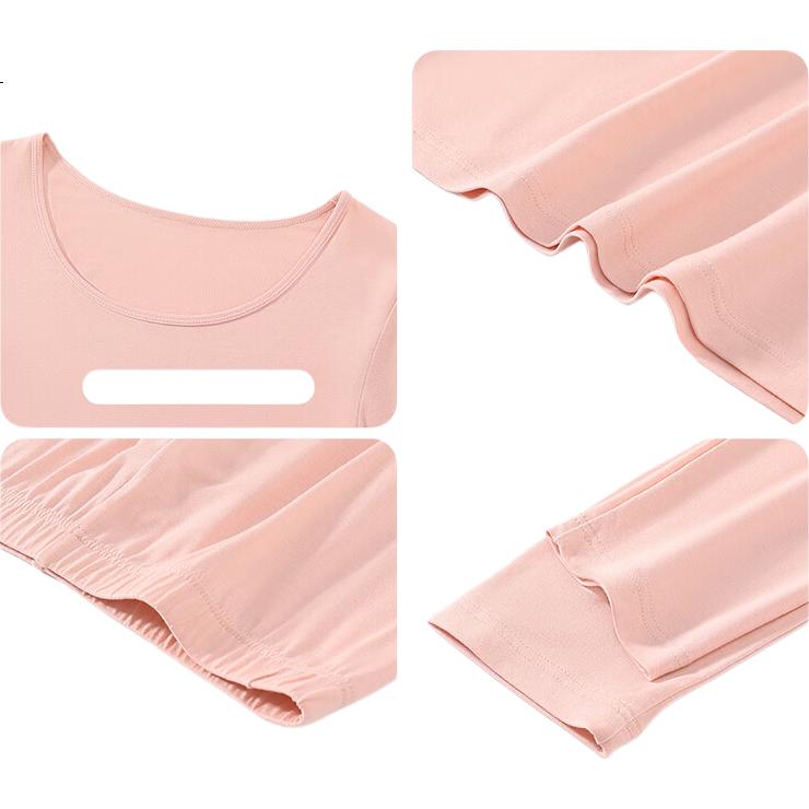Fenteng Women's Thermal Underwear, 7A Antibacterial Base Layer, New Autumn And Winter Style, Lightweight Autumn Top And Pants Set