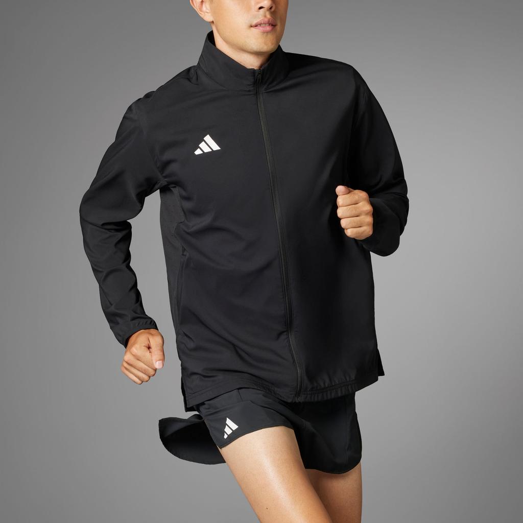 adidas Adizero Essentials Slim Fit Running Jacket Men Tops Black IT7585