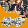 50Pcs Double Ching Ring Tambourine Bell Rings Cymbals Accessories Stainless Steel Cymbals Tambourine Ring Jingle Effect Drum
