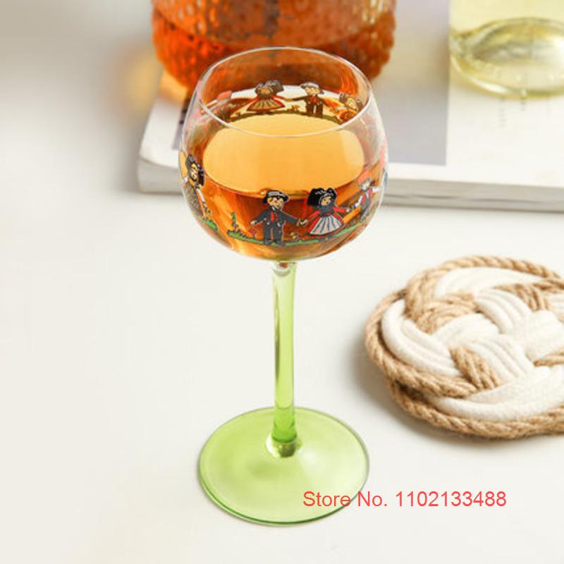 Verre à vin en cristal mignon pour filles, verre à vin exotique peint à la main, alpaga, tasse à jus pour enfants, gobelet à Cocktail coloré, livraison directe, 2022