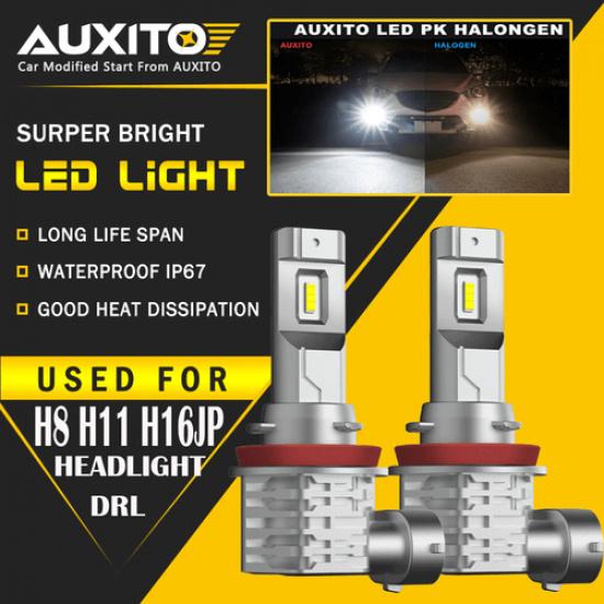 AUXITO H11 LED Headlight Super Bright Bulbs Kit 330000LM HIGHLOW Beam 6000K EOA